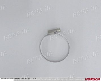 Хомут шланга д. 40- 60 V2A HORSCH 00190420 00190420 фото